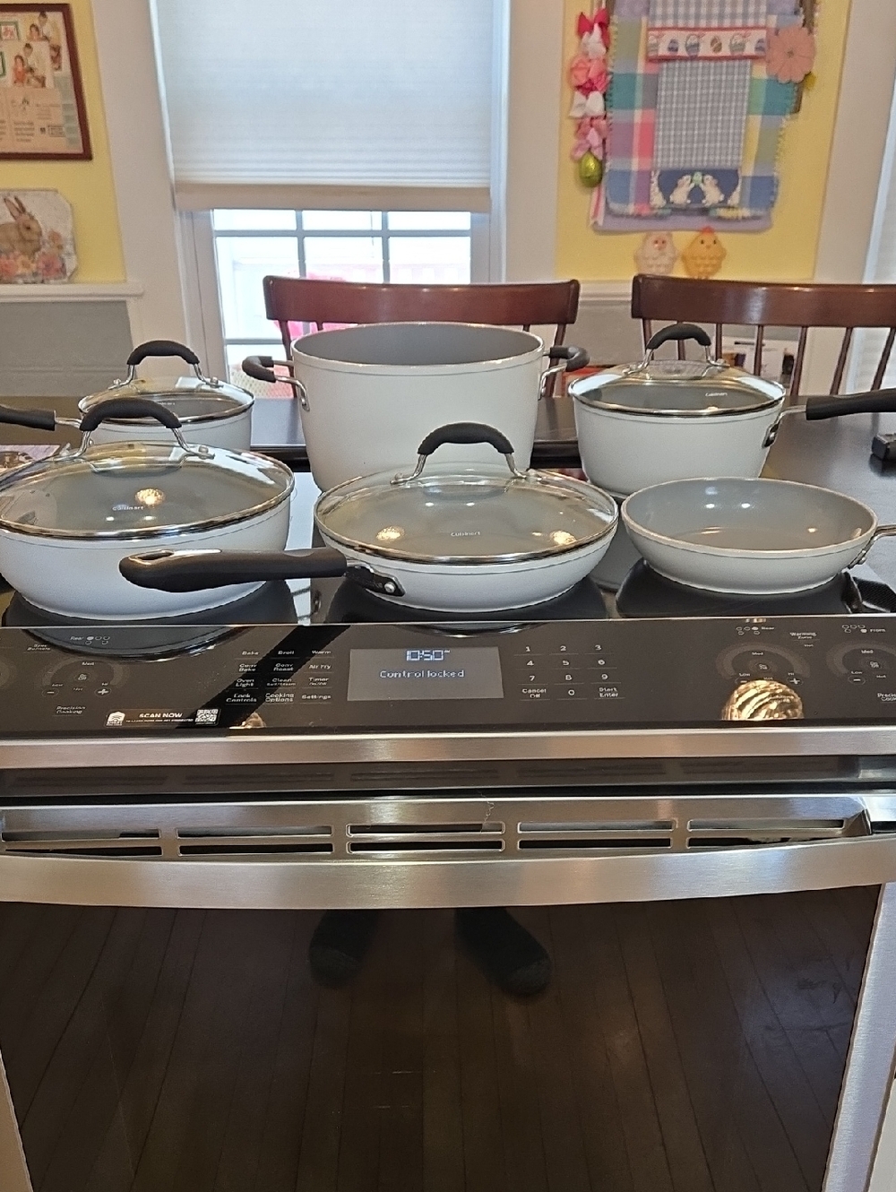 10 Pcs Cuisinart white ceramic cookware